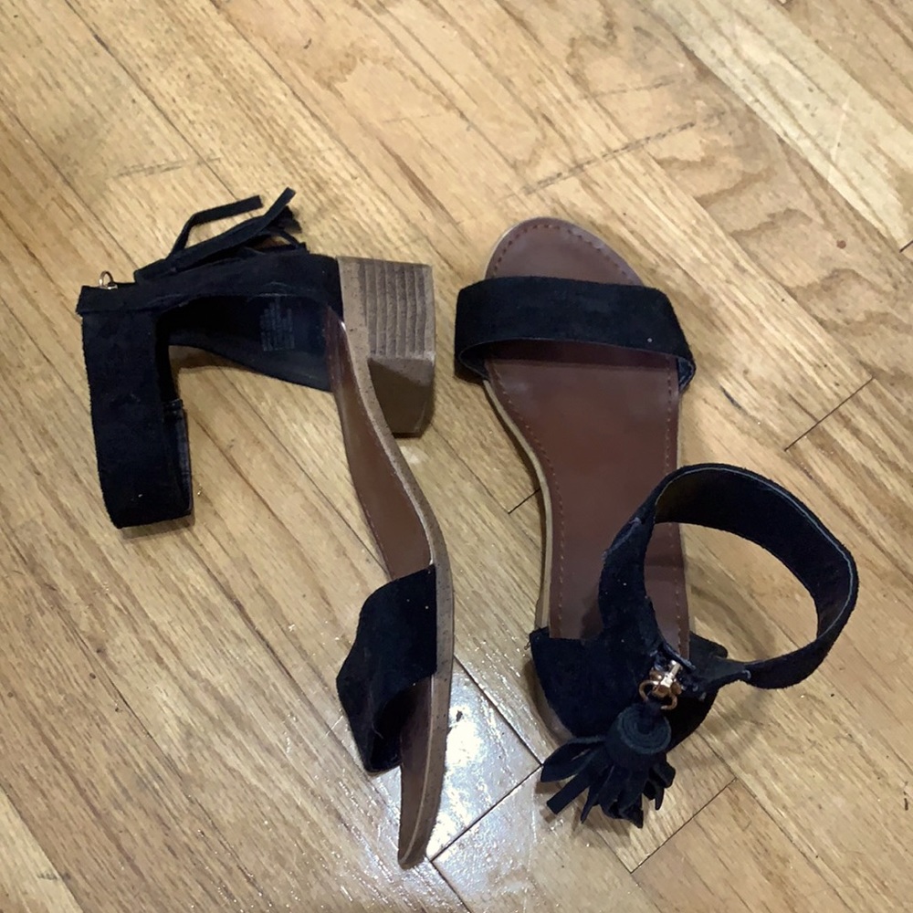 Brand new tasseled ankle heeled sandals!